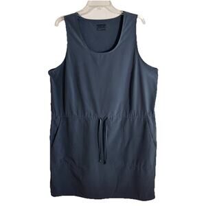 Patagonia Women’s Fleetwith Dress XL Blue Gray Drawstring Waist Pockets Stretch